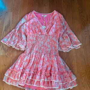 Floral Pink mini Dress